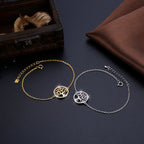Tree of Life Bracelet with Colored Crystals in 925 Sterling Silver