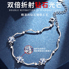 Snowflake Star Bracelet in 925 Sterling Silver, Cubic Zirconia