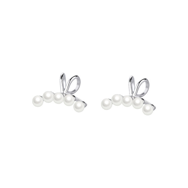 Pearl Ear Cuff in 925 Sterling Silver, No Piercing Needed