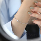 Paperclip Heart Bracelet in 925 Sterling Silver