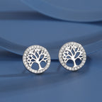 Tree of Life Necklace in 925 Sterling Silver, Round Openwork Pendant