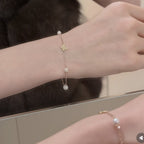 Pearl & Butterfly Bracelet in 925 Sterling Silver, Freshwater Pearls