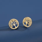 Tree of Life Stud Earrings in 925 Sterling Silver
