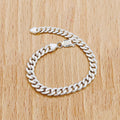 Cuban Link Bracelet in 925 Sterling Silver, 4 mm