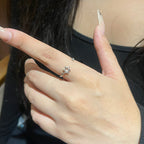 Star of David Ring in 925 Sterling Silver, Open Adjustable