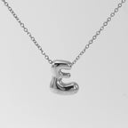 Initial Necklace in 18K Gold-Plated Stainless Steel, Bubble Letter A-Z
