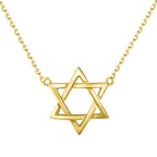 Interlocked Star of David Necklace in 925 Sterling Silver