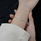 Dainty Star Bracelet in 925 Sterling Silver, Double Strand