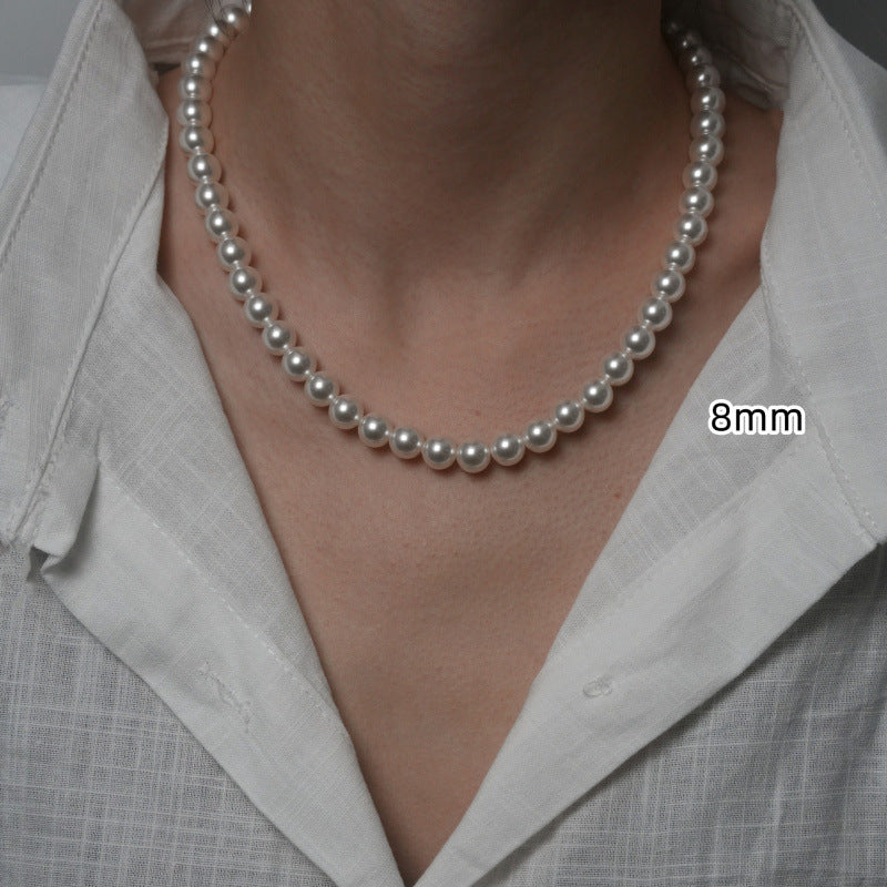 Crystal Pearl Necklace with 925 Sterling Silver Clasp, 2-10 mm