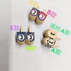 Wooden Dreidels for Hanukkah, Mixed Painted Set