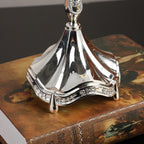 Classic Hanukkah Menorah, Polished Silver or Gold Finish, 12 Inch Tall