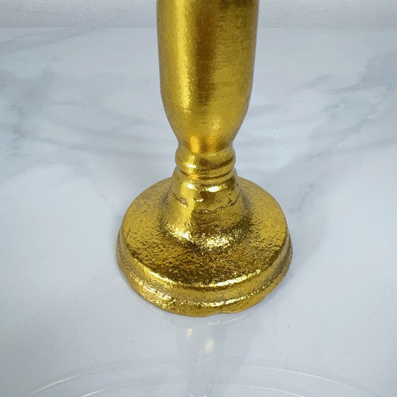 Classic Gold Menorah, 30 cm Tall, 9-Branch Hanukkah or 7-Branch Temple Style