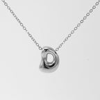 Initial Necklace in 18K Gold-Plated Stainless Steel, Bubble Letter A-Z