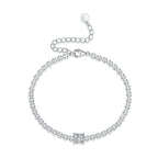 Moissanite Tennis Bracelet in 925 Sterling Silver, GRA Certified