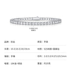 Moissanite Tennis Bracelet in 925 Sterling Silver, GRA Certified