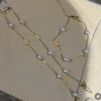 Pearl & Butterfly Bracelet in 925 Sterling Silver, Freshwater Pearls