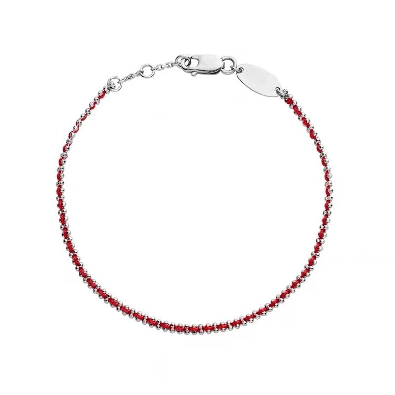 Red String Bracelet with 925 Sterling Silver Charm, Kabbalah Protection