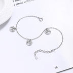 Tree of Life Charm Bracelet in 925 Sterling Silver, Three Charms