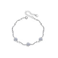 Snowflake Star Bracelet in 925 Sterling Silver, Cubic Zirconia