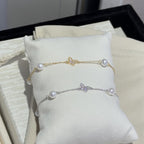 Pearl & Butterfly Bracelet in 925 Sterling Silver, Freshwater Pearls