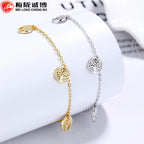 Tree of Life Charm Bracelet in 925 Sterling Silver, Three Charms