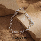 Twist Link Chain Bracelet in 925 Sterling Silver