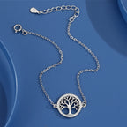 Tree of Life Bracelet in 925 Sterling Silver, Round Openwork Charm