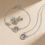 Tree of Life Necklace in 925 Sterling Silver, Round Openwork Pendant