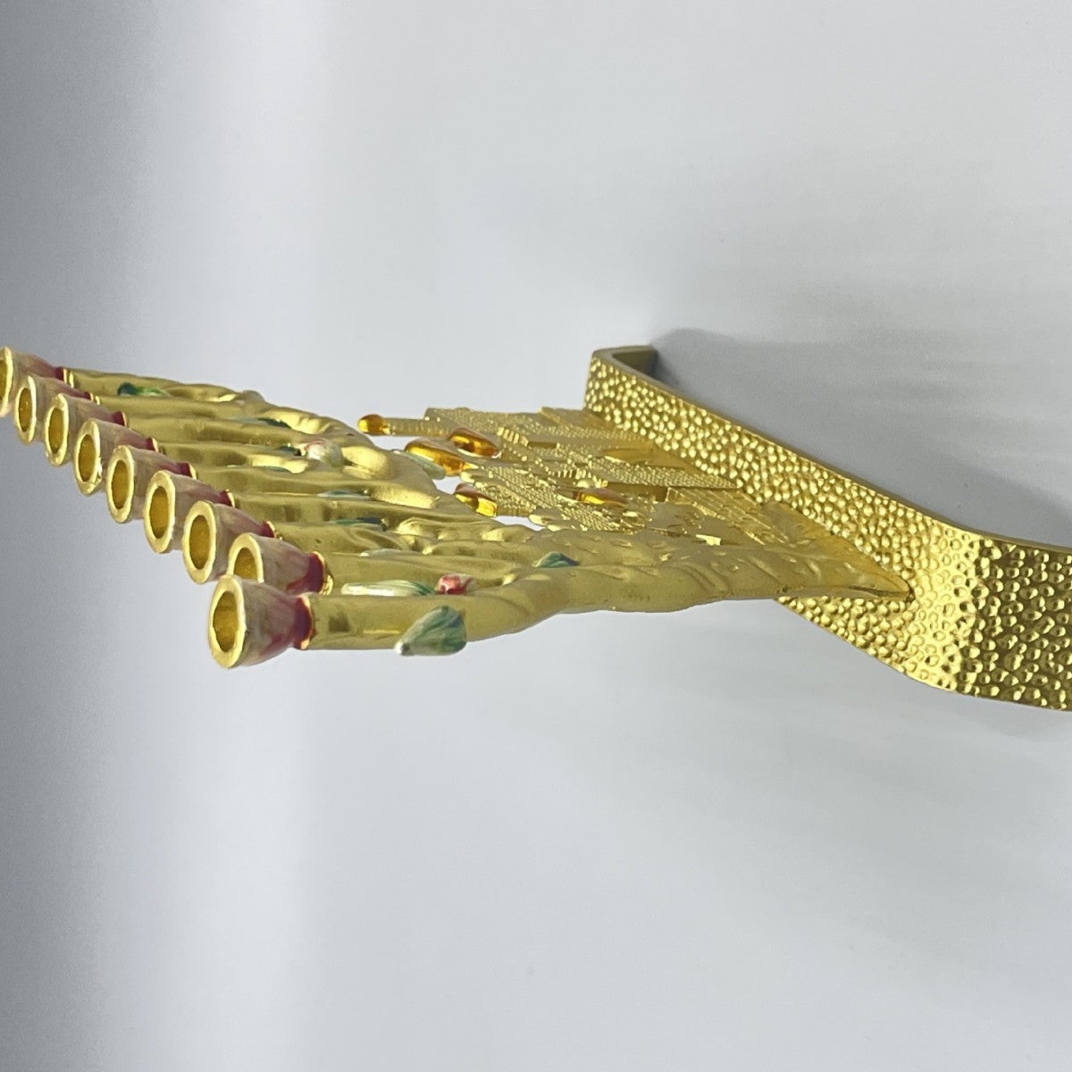Jerusalem Old City Hanukkah Menorah, Gold-Tone, 14 cm Tall