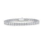 Moissanite Tennis Bracelet in 925 Sterling Silver, GRA Certified