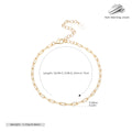 Paperclip Chain Bracelet in 925 Sterling Silver, Adjustable