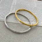 Star Bangle Bracelet in 925 Sterling Silver, Matte Finish Open Cuff