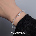 Twist Link Chain Bracelet in 925 Sterling Silver