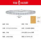 Moissanite Tennis Bracelet in 925 Sterling Silver, GRA Certified