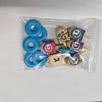 Wooden Dreidels for Hanukkah, Mixed Painted Set