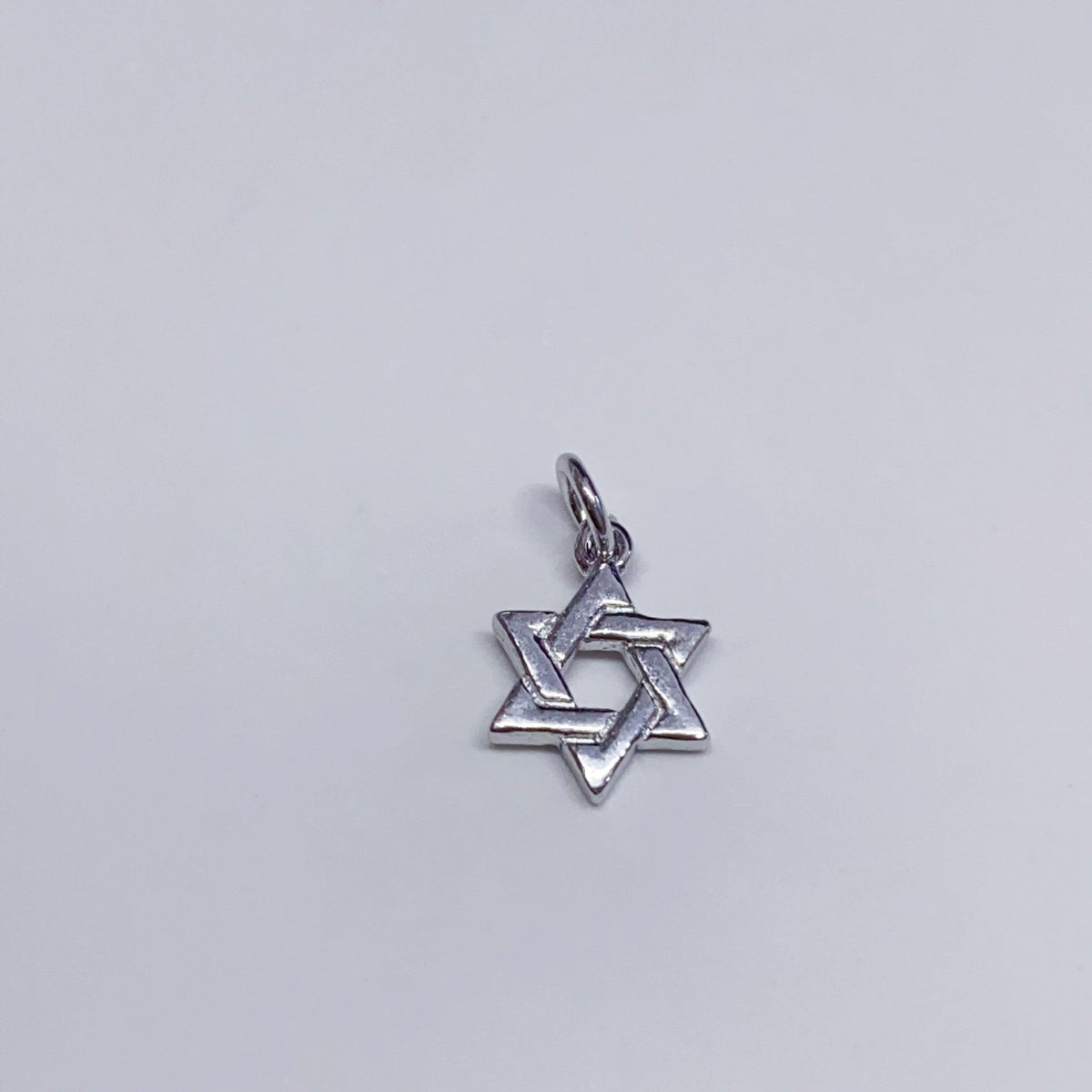 Small Star of David Necklace in 925 Sterling Silver, Interlocked, 18 Inch Chain