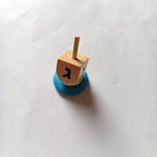 Wooden Dreidels for Hanukkah, Mixed Painted Set