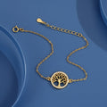 Tree of Life Bracelet in 925 Sterling Silver, Round Openwork Charm