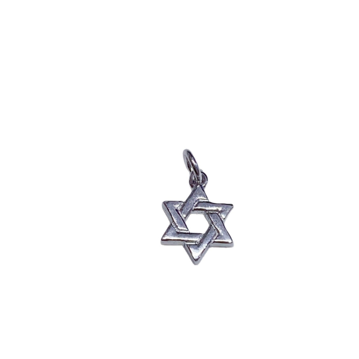 Small Star of David Necklace in 925 Sterling Silver, Interlocked, 18 Inch Chain