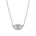 Evil Eye Necklace in 925 Sterling Silver, Moissanite Center Stone