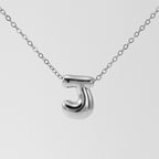 Initial Necklace in 18K Gold-Plated Stainless Steel, Bubble Letter A-Z