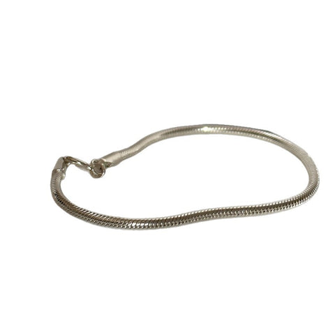 Round Snake Chain Bracelet in 925 Sterling Silver