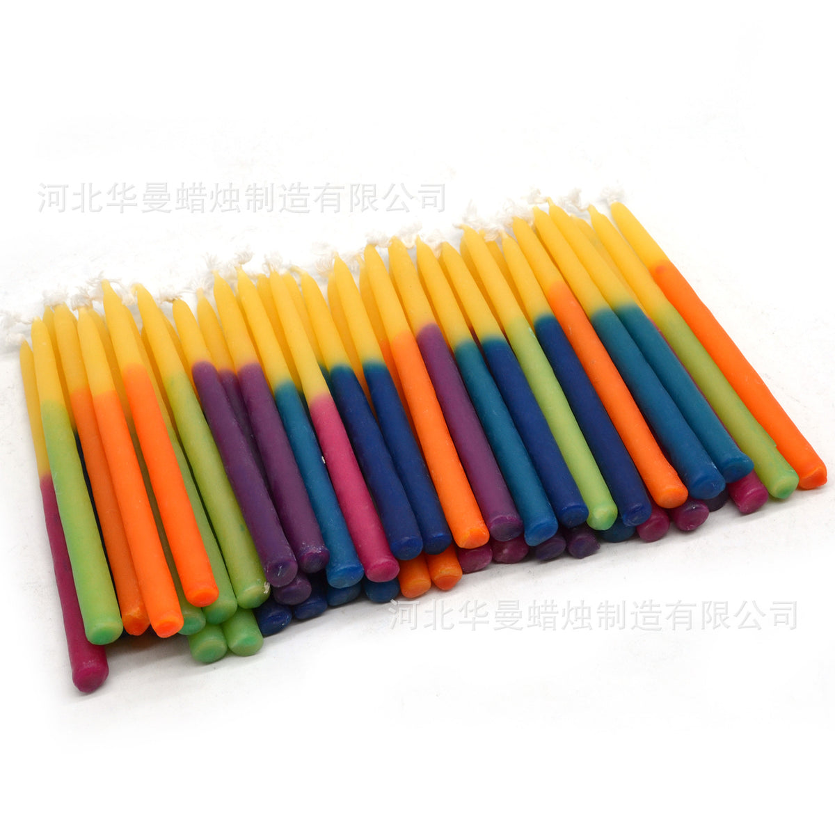 Colorful Hanukkah Candles, Beeswax Blend, Fits Standard Menorahs