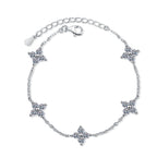 Moissanite Star Station Bracelet in 925 Sterling Silver