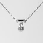 Initial Necklace in 18K Gold-Plated Stainless Steel, Bubble Letter A-Z