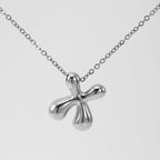 Initial Necklace in 18K Gold-Plated Stainless Steel, Bubble Letter A-Z