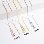 Box Chain Necklace in 925 Sterling Silver, 18 Inch Adjustable