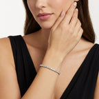 Moissanite Tennis Bracelet in 925 Sterling Silver, GRA Certified