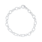 Twist Link Chain Bracelet in 925 Sterling Silver