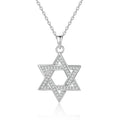 Star of David Necklace with Pavé Moissanite in 925 Sterling Silver